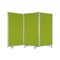 Screen Gems Contemporary Freestanding 3 Panel Olive Screen Room Divider With Rolling Casters